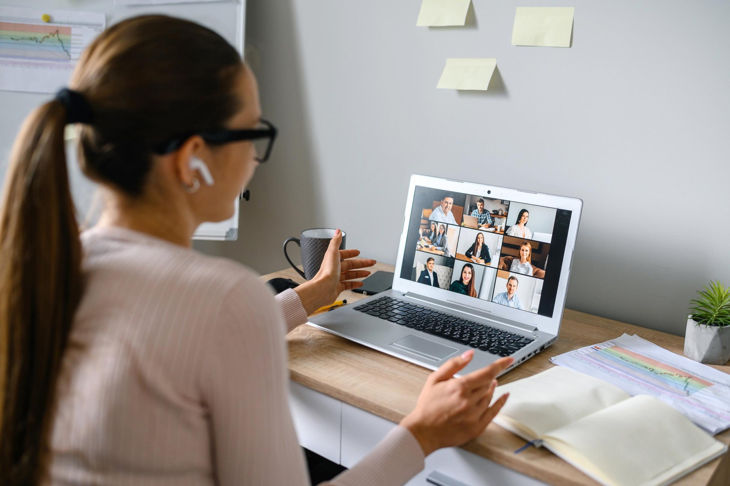 Deltagere arbejder med budgetanalyse online